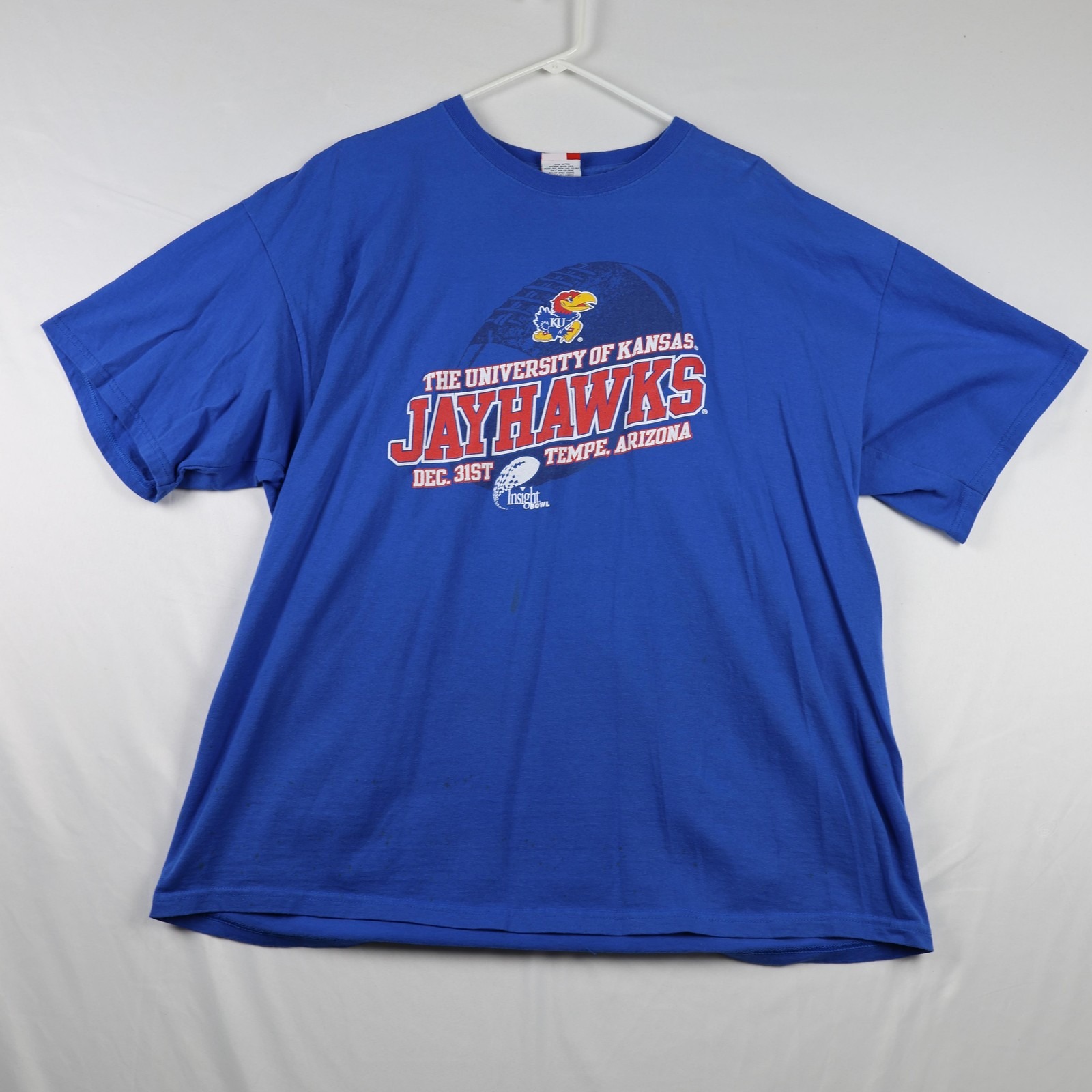 Kansas Jayhawks Shirt Mens 2xl Blue Ncaa Football Insight Bowl Tempe Arizona